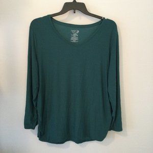 Time and Tru Maternity Womens Size 2X Green Long Sleeve Top GUC